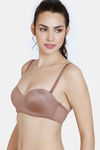 Zivame Marshmallow Padded Wired Low Demi Coverage Strapless - Beaver Fur — thumbnail 4